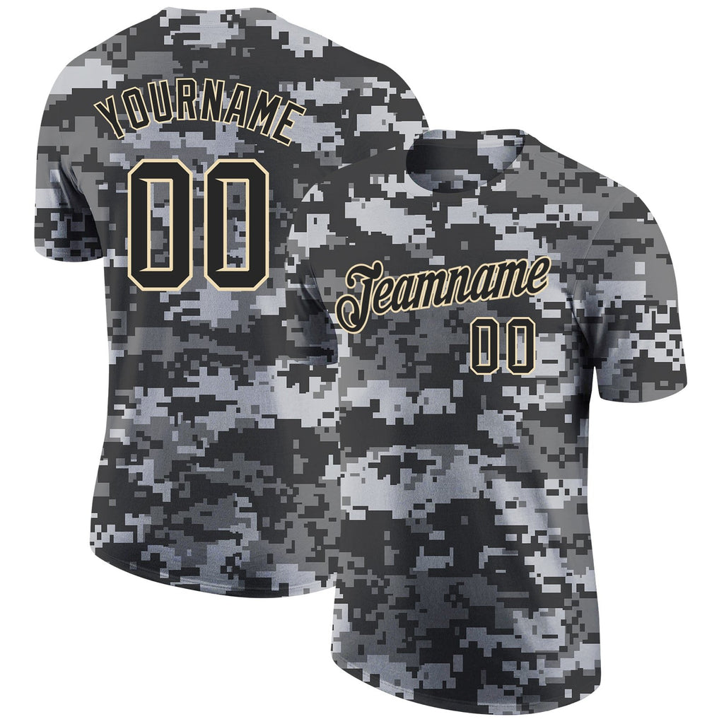 Custom Camo Black-Cream Performance Salute To Service T-Shirt photo 1
