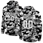 Custom Stitched Camo White-Black 3D Sports Pullover Sweatshirt Salute To Service Hoodie