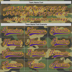 Custom Camo Purple-Gold Salute To Service Hockey Jersey photo 3