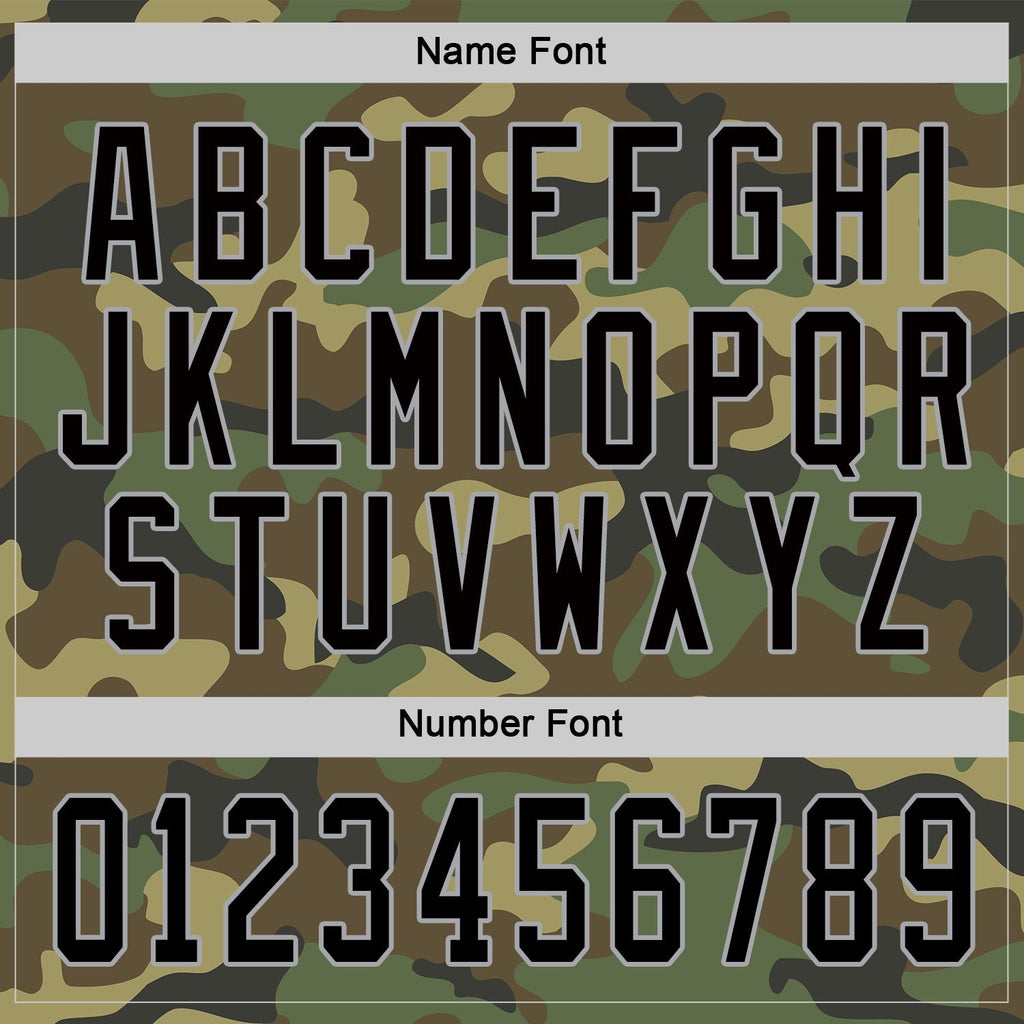 Custom Camo Black-Gray Salute To Service Hockey Jersey photo 2