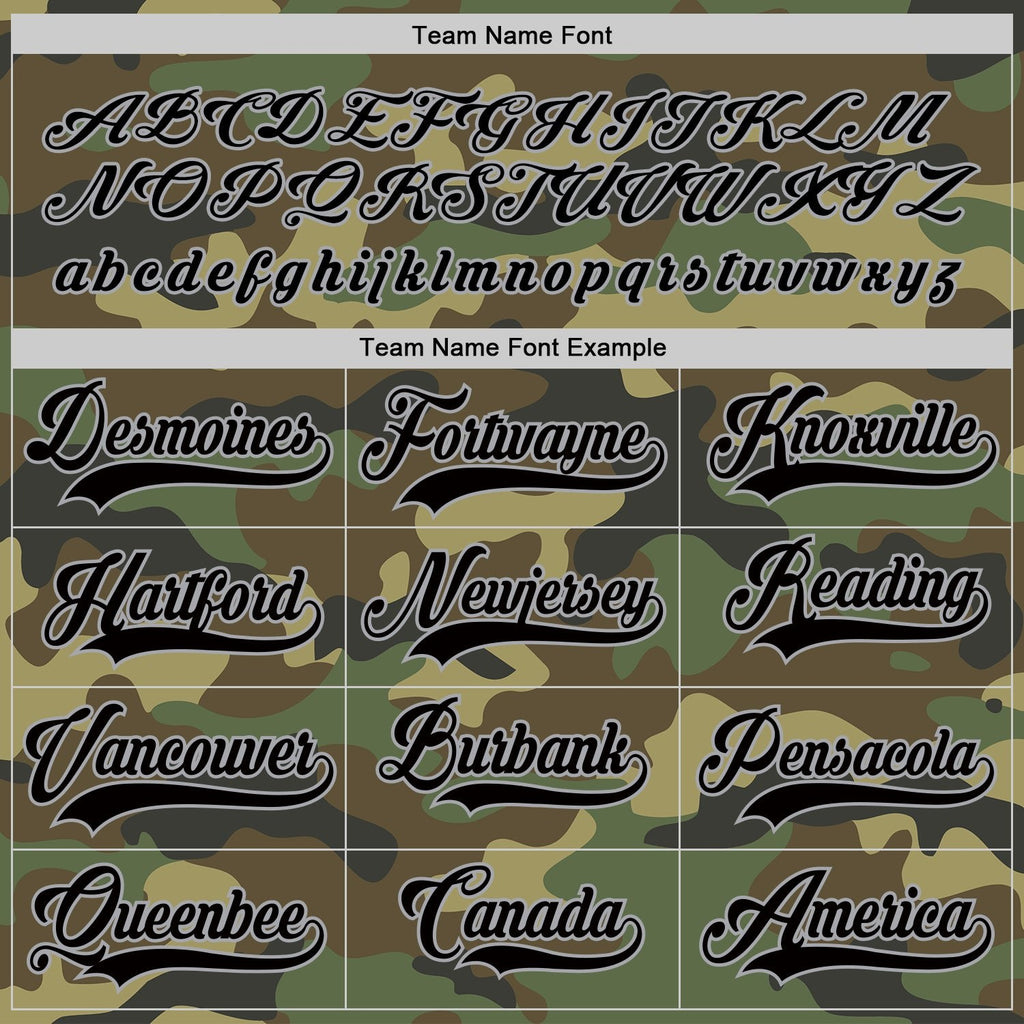 Custom Camo Black-Gray Salute To Service Hockey Jersey photo 3