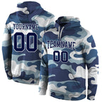 Custom Stitched Camo Navy-White Sports Pullover Sweatshirt Salute To Service Hoodie photo 1