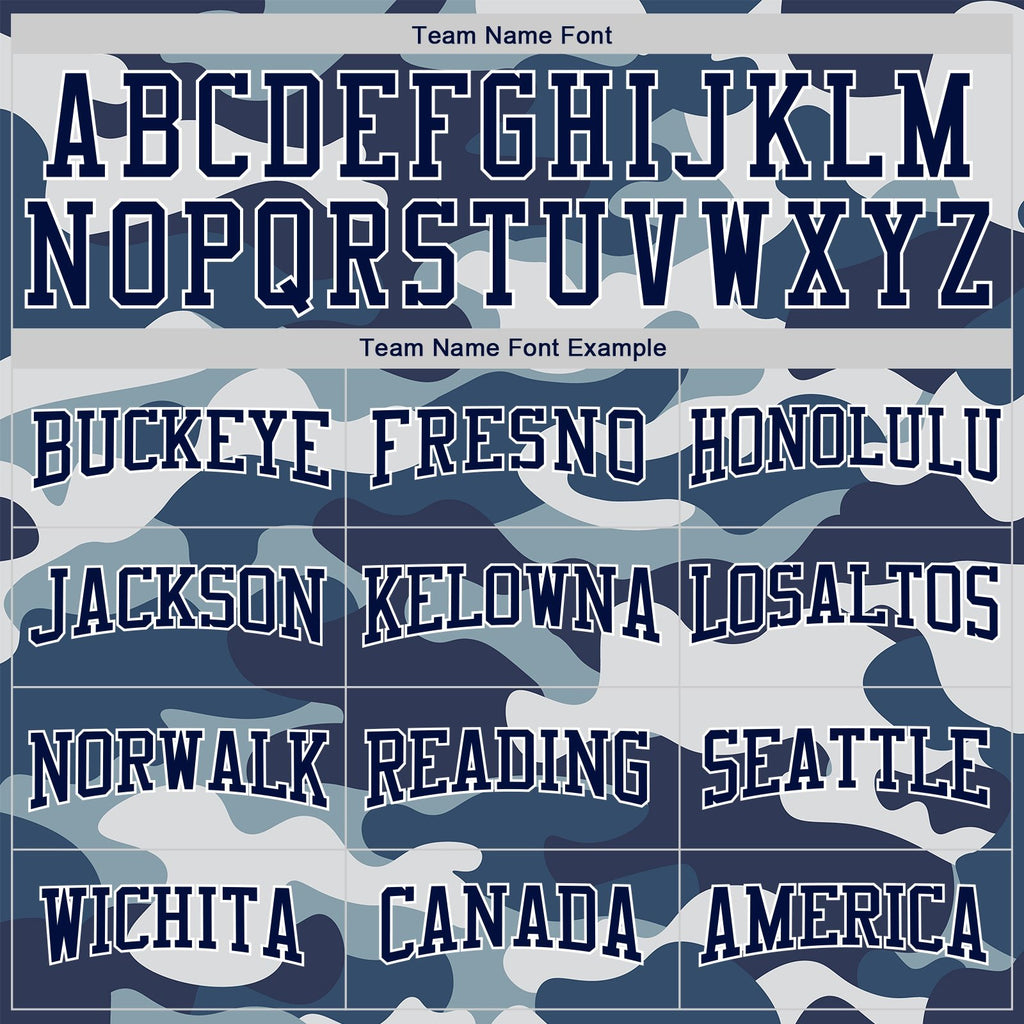 Custom Stitched Camo Navy-White Sports Pullover Sweatshirt Salute To Service Hoodie photo 2
