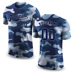 Custom Camo Navy-Gray Performance Salute To Service T-Shirt