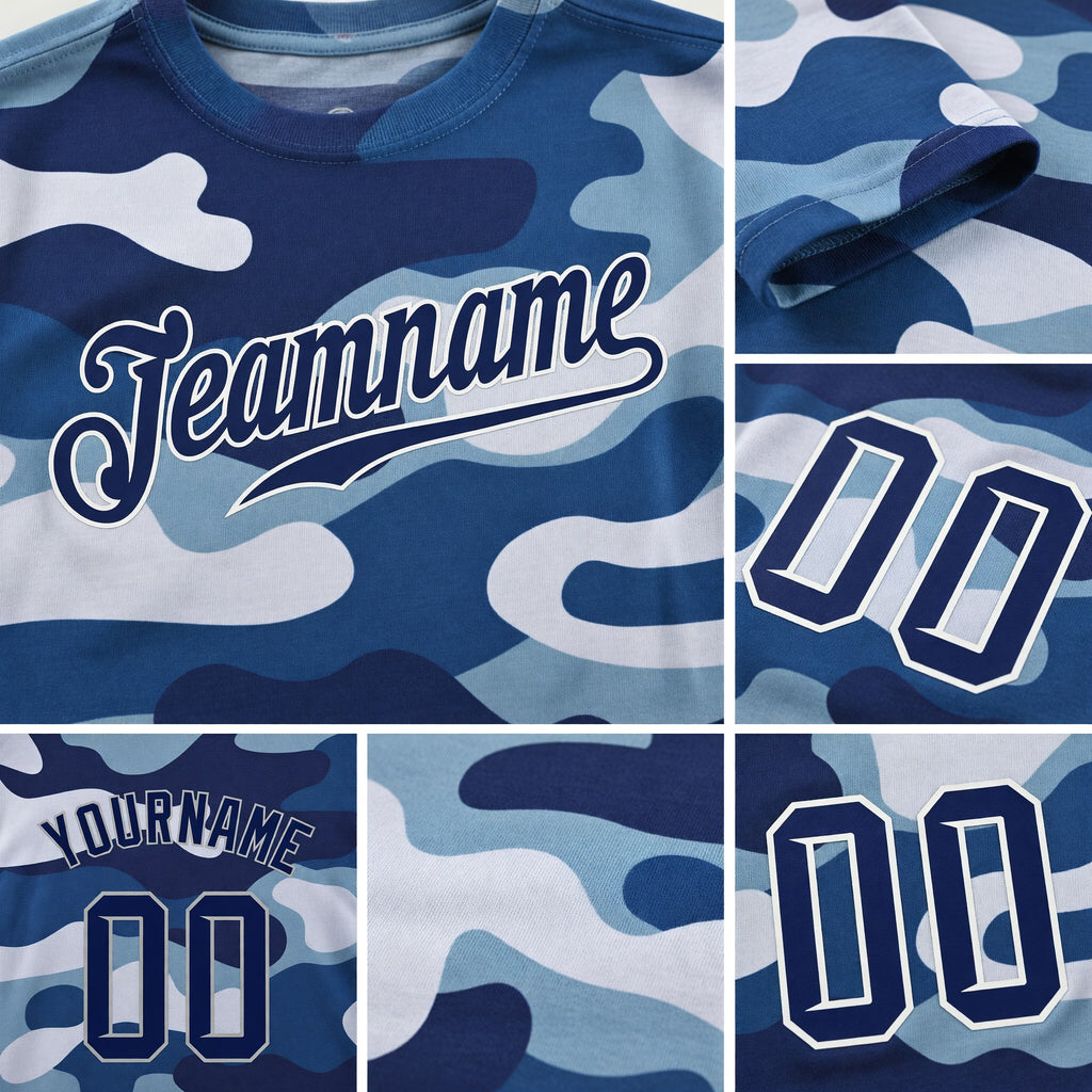 Custom Camo Navy-Gray Performance Salute To Service T-Shirt detail