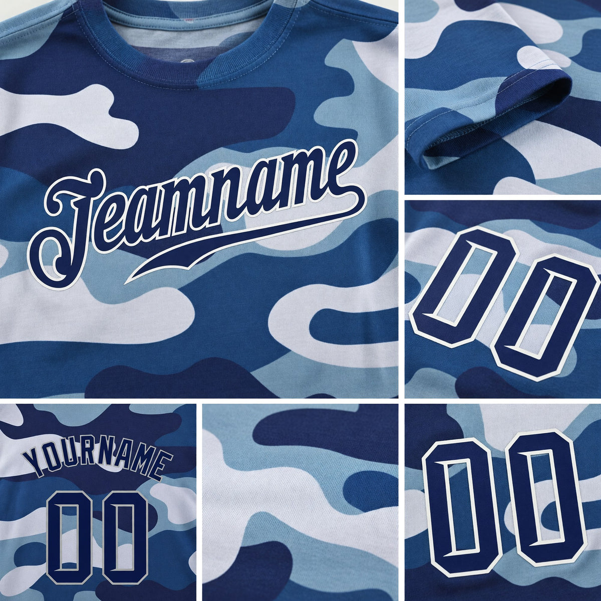 Custom Camo Navy-Gray Performance Salute To Service T-Shirt detail