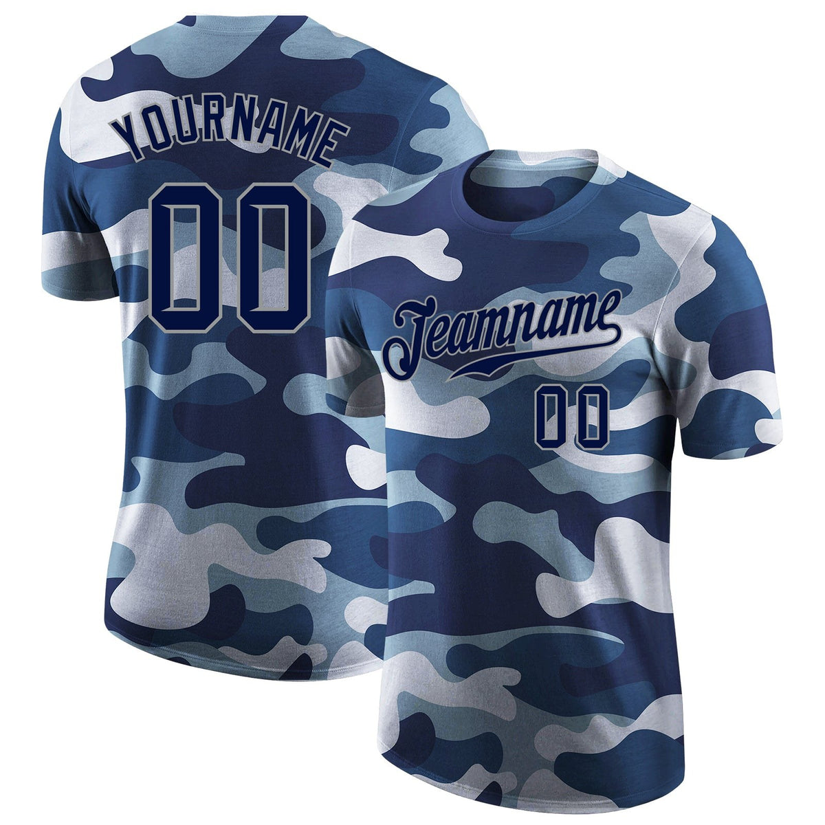 Custom Camo Navy-Gray Performance Salute To Service T-Shirt photo 1