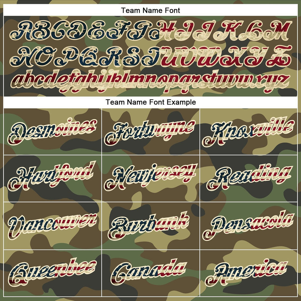 Custom Camo Vintage USA Flag-Cream Authentic Salute To Service Basketball Jersey photo 2