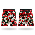 Custom Camo Black-Red Authentic Salute To Service Basketball Shorts