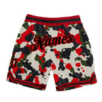 Custom Camo Black-Red Authentic Salute To Service Basketball Shorts photo 1