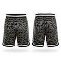 Custom Camo Black-White Authentic Salute To Service Basketball Shorts