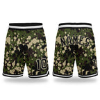 Custom Camo Black-Cream Authentic Salute To Service Basketball Shorts