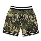 Custom Camo Black-Cream Authentic Salute To Service Basketball Shorts photo 1