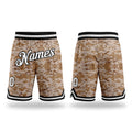 Custom Camo White-Black Authentic Salute To Service Basketball Shorts
