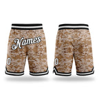 Custom Camo White-Black Authentic Salute To Service Basketball Shorts