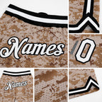Custom Camo White-Black Authentic Salute To Service Basketball Shorts detail