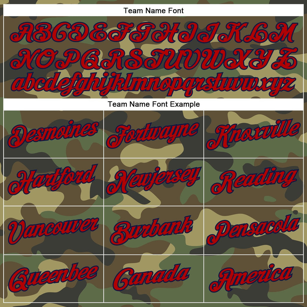 Custom Camo Red-Navy Performance Salute To Service T-Shirt photo 2