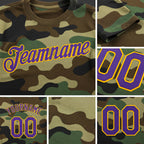 Custom Camo Purple-Yellow Performance Salute To Service T-Shirt detail