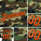 Custom Camo Orange-Black Performance Salute To Service T-Shirt detail