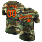 Custom Camo Orange-Black Performance Salute To Service T-Shirt photo 1