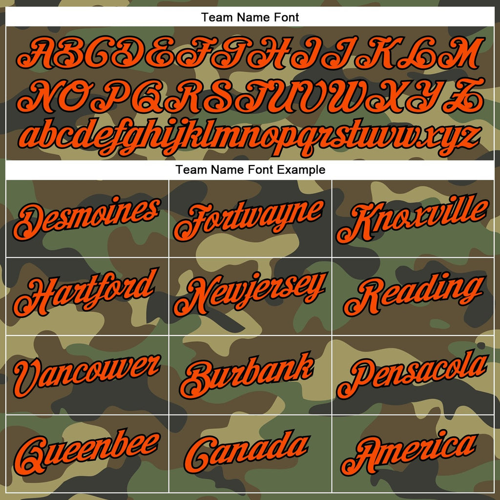 Custom Camo Orange-Black Performance Salute To Service T-Shirt photo 2