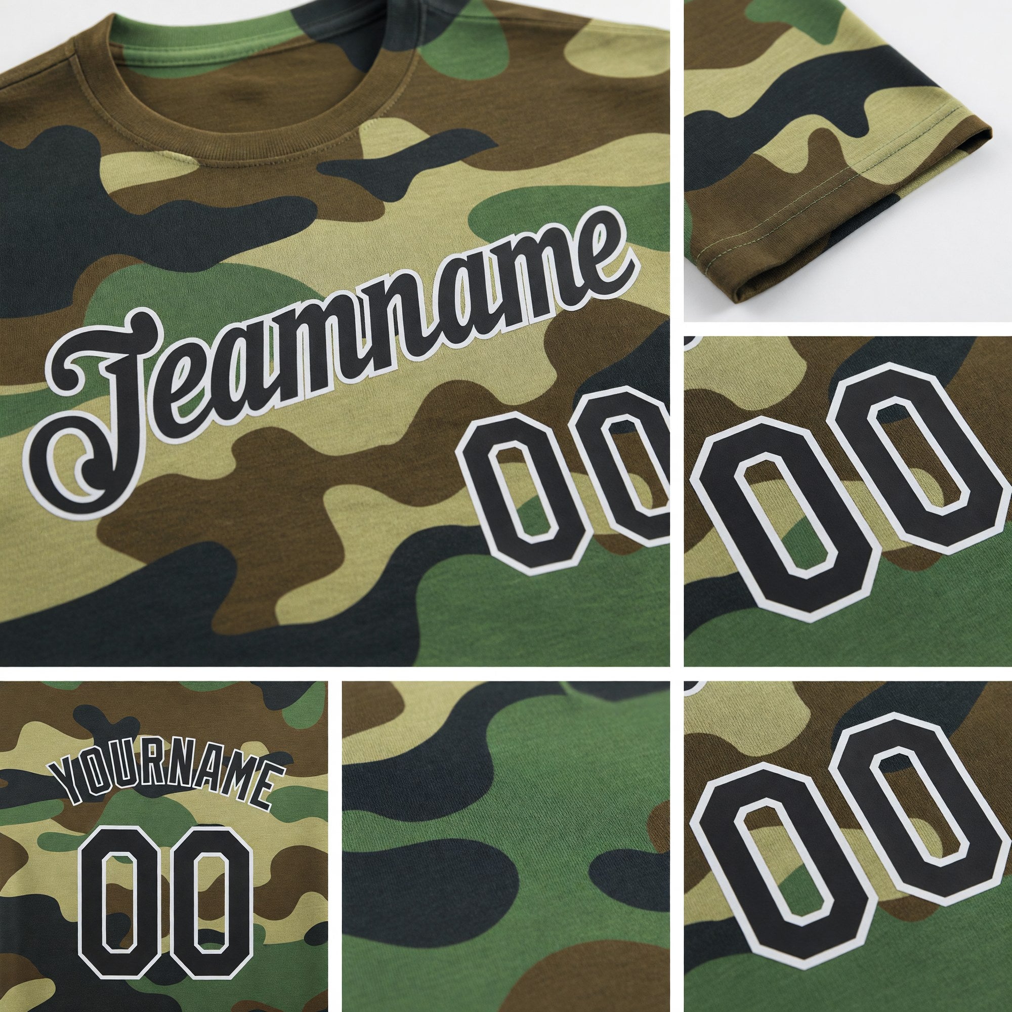Custom Camo Black-Gray Performance Salute To Service T-Shirt detail