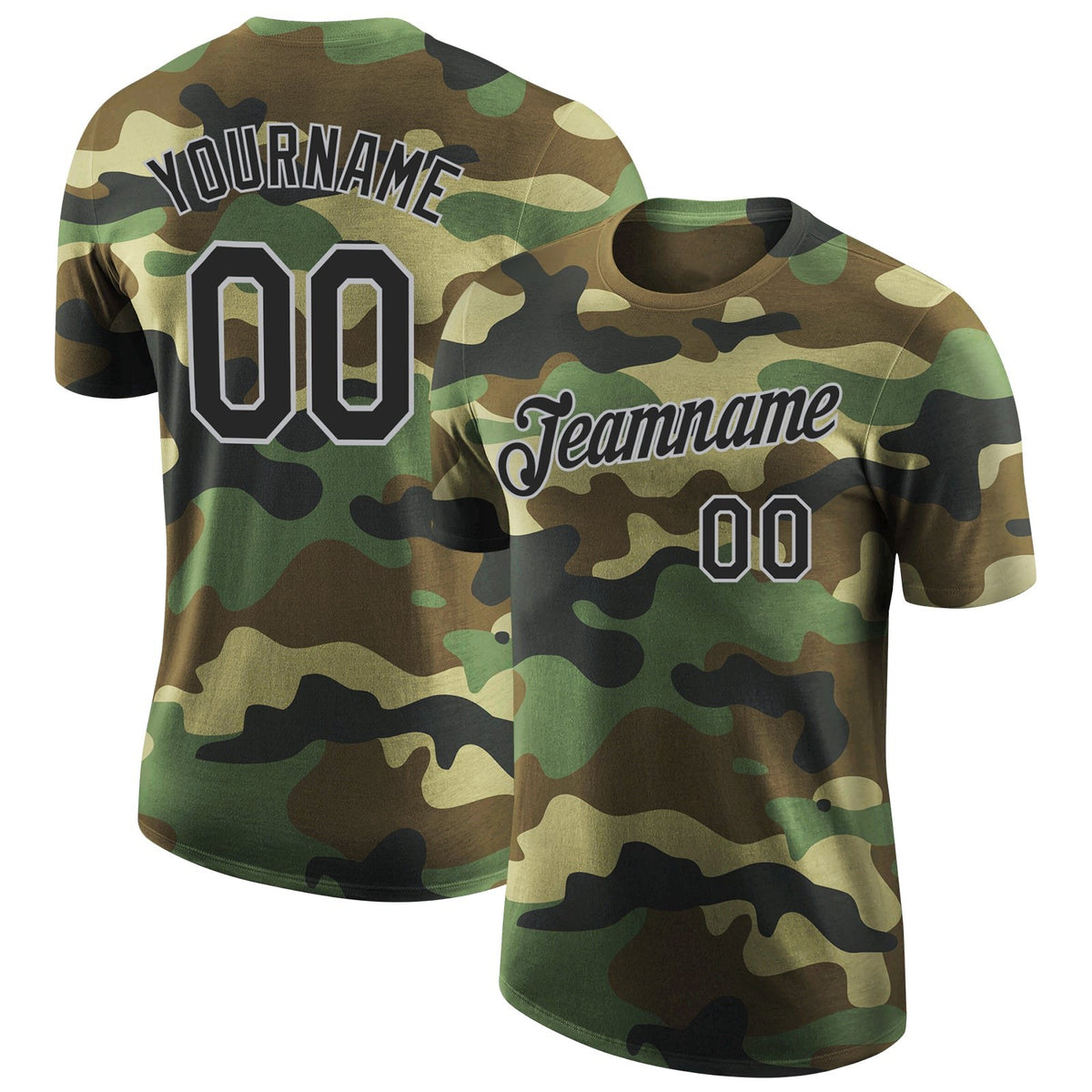 Custom Camo Black-Gray Performance Salute To Service T-Shirt photo 1