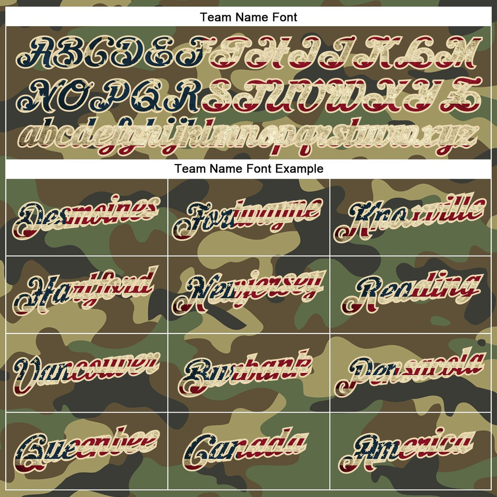 Custom Camo Vintage USA Flag-City Cream Performance Salute To Service T-Shirt photo 3