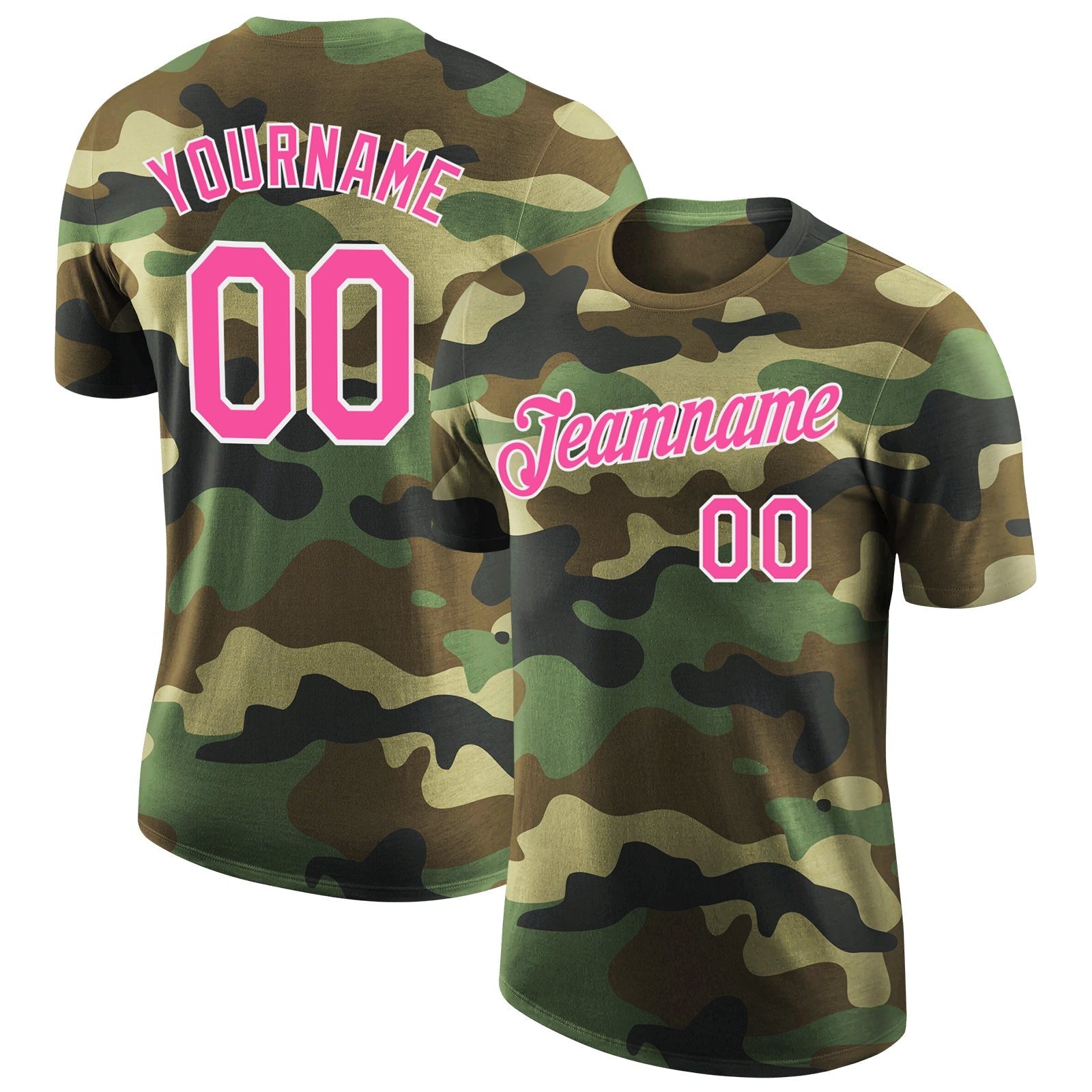 Custom Camo Pink-White Performance Salute To Service T-Shirt photo 1