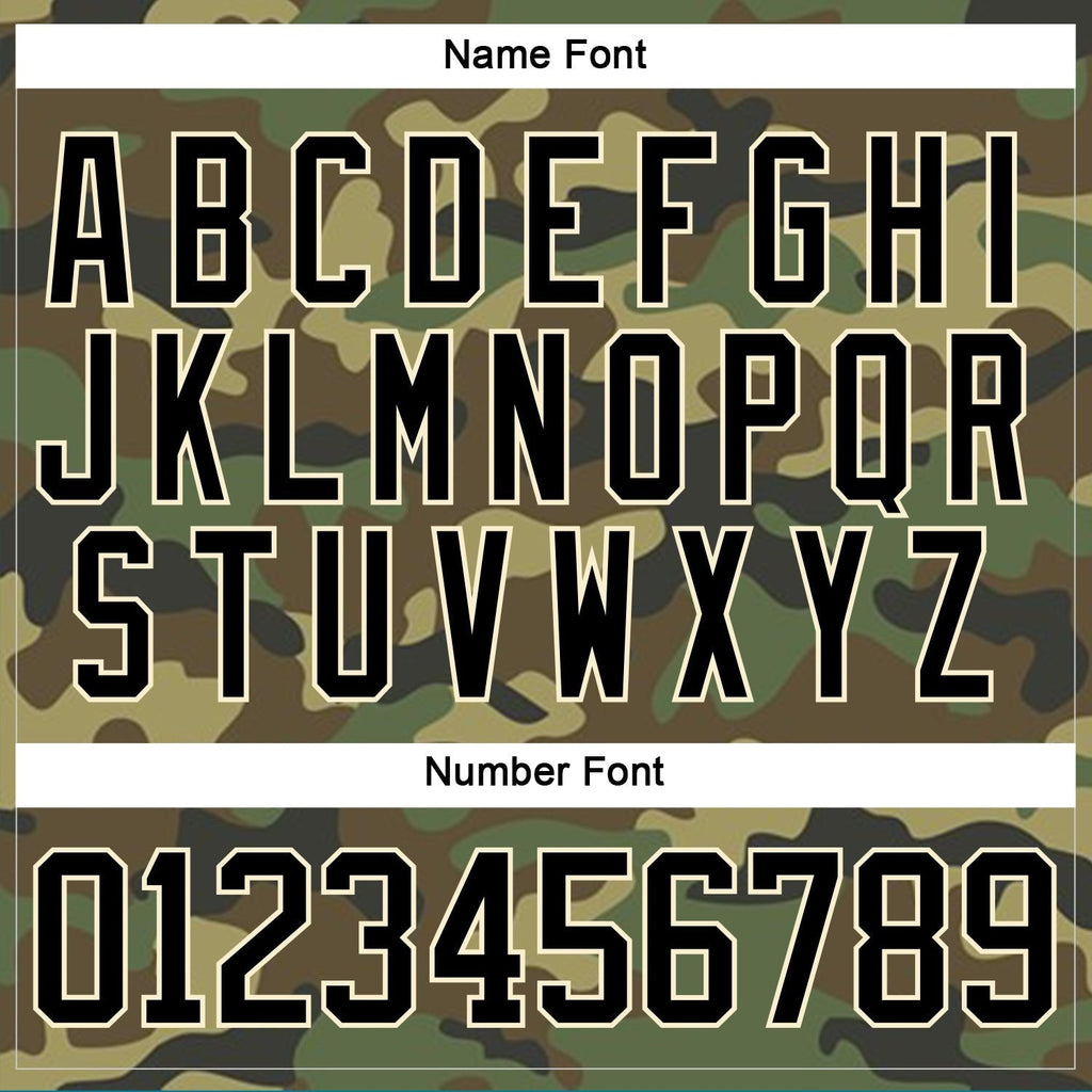 Custom Camo Black-Cream Salute To Service Hockey Lace Neck Jersey photo 5