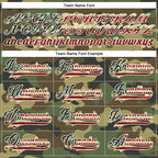 Custom Camo Vintage USA Flag Cream-Black Salute To Service Hockey Lace Neck Jersey photo 4