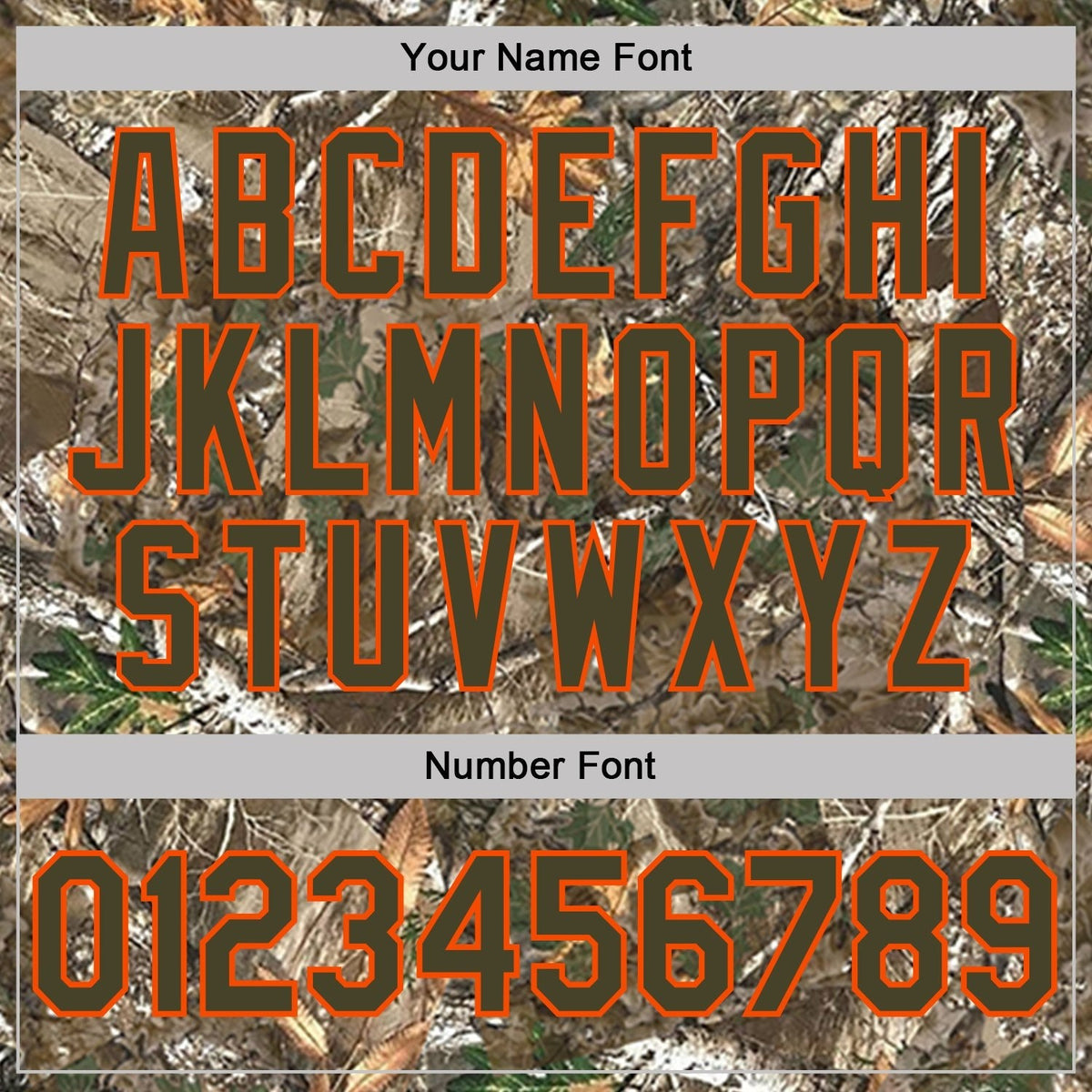 Custom Camo Olive-Orange Woodland Camouflage Salute To Service Performance T-Shirt photo 3
