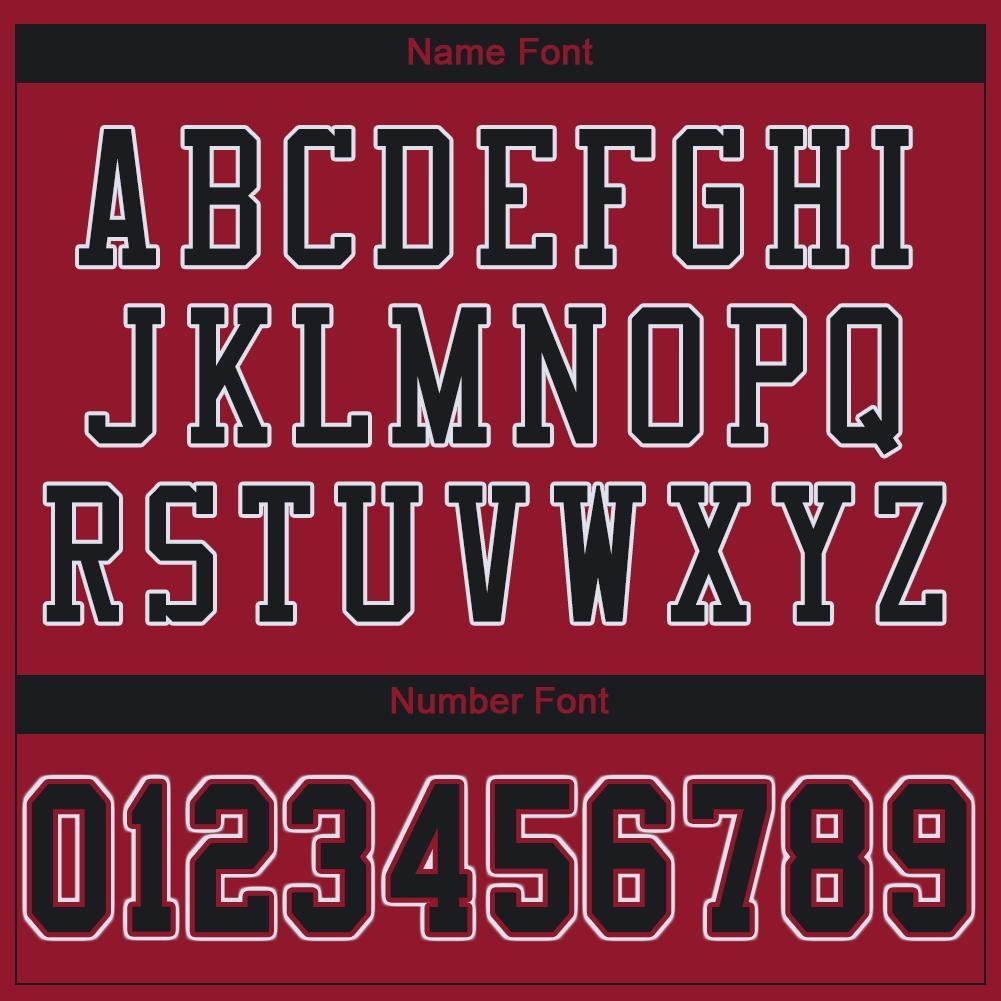 Custom Cardinal Black-White Mesh Authentic Football Jersey photo 4