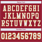 Custom Cardinal White-Gold Mesh Authentic Football Jersey photo 4
