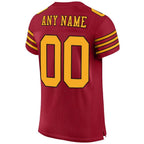 Custom Cardinal Gold-Black Mesh Authentic Football Jersey photo 3