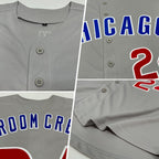 Custom Gray Red-Royal Baseball Jersey photo 1