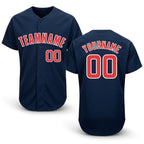 Custom Royal Red-White Baseball Jersey