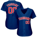 Custom Royal Red-White Baseball Jersey photo 2