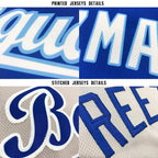 Custom White Gray Baseball Jersey photo 5