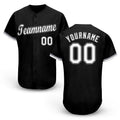 Custom Black White-Gray Baseball Jersey