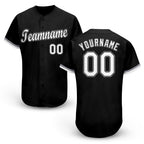 Custom Black White-Gray Baseball Jersey