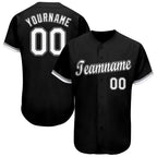 Custom Black White-Gray Baseball Jersey photo 1