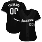 Custom Black White-Gray Baseball Jersey photo 3