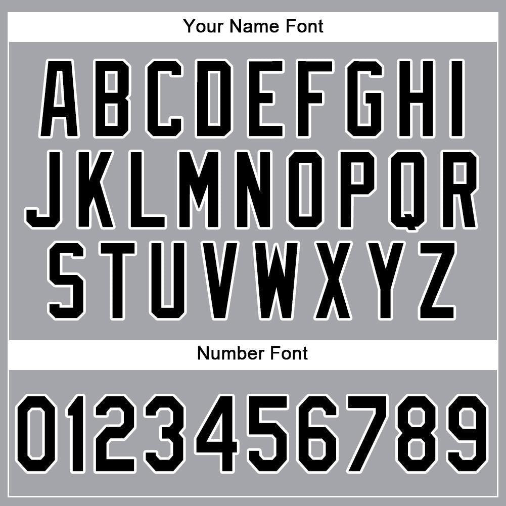 Custom Gray Black-White Baseball Jersey photo 3