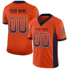 Custom Orange Navy-White Drift Fashion Football Jersey photo 1