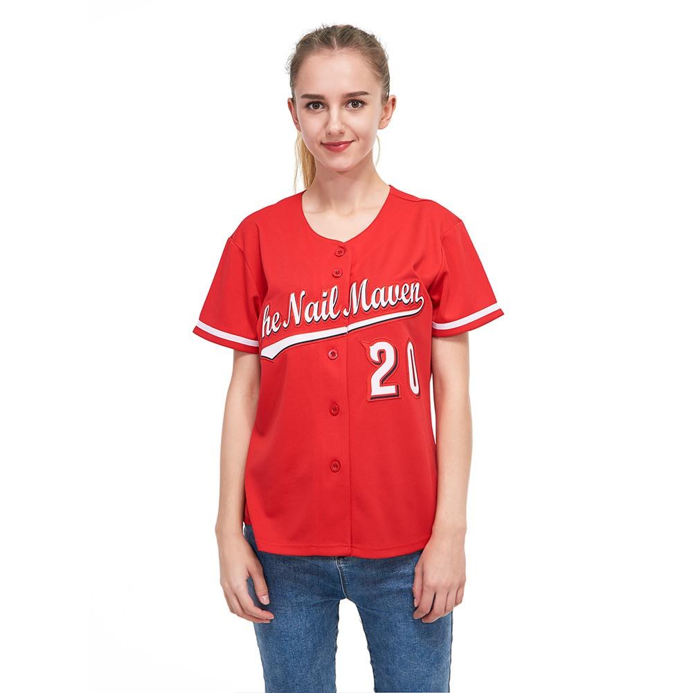 Custom Red White-Black Baseball Jersey photo 2