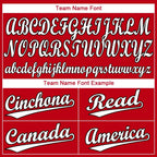 Custom Red White-Black Baseball Jersey photo 5