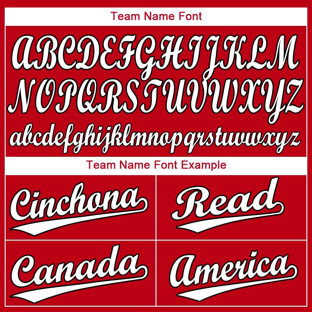 Custom Red White-Black Baseball Jersey photo 5