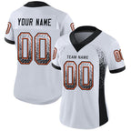 custom white black orange mesh drift fashion football jersey cincinnatig0103
