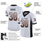 Custom White Black-Orange Drift Fashion Football Jersey photo 2